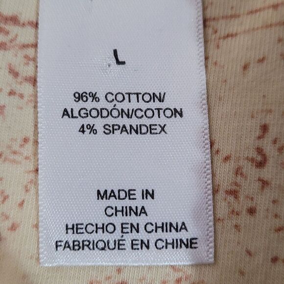 Alfred Dunner Floral Patterned Brown and Cream Top Large - Picture 5 of 6